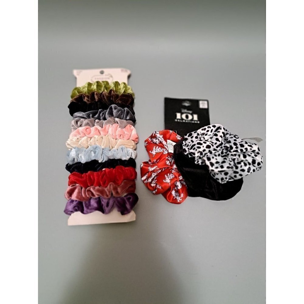 LOT of 2 (13pc) Textured Scrunchy Bright Colorful Scrunchies on Card - Picture 10 of 10